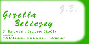 gizella beliczey business card